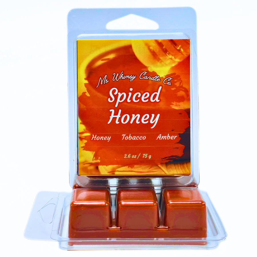 Spiced Honey | Spiced Honey, Tobacco Leaves, & Dark Musk Scented Wax Melt | Warm & Woodsy