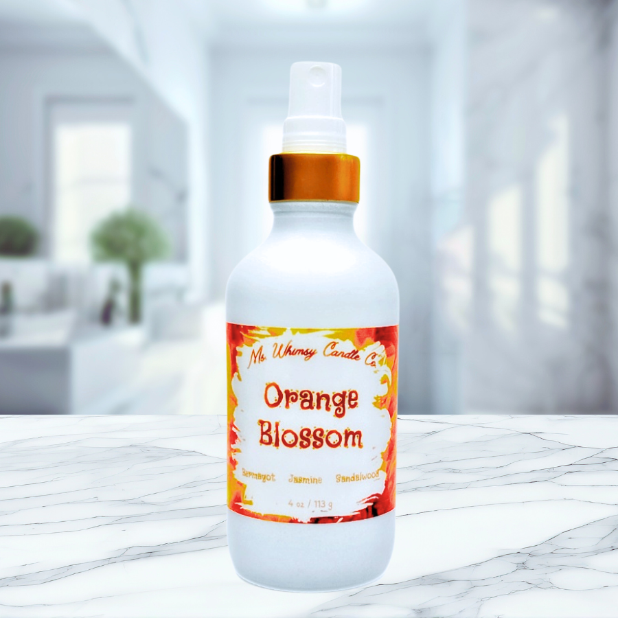 Orange Blossom | Bergamot, Sandalwood , & Jasmine 4 oz Room & Linen Spray | Floral & Woodsy