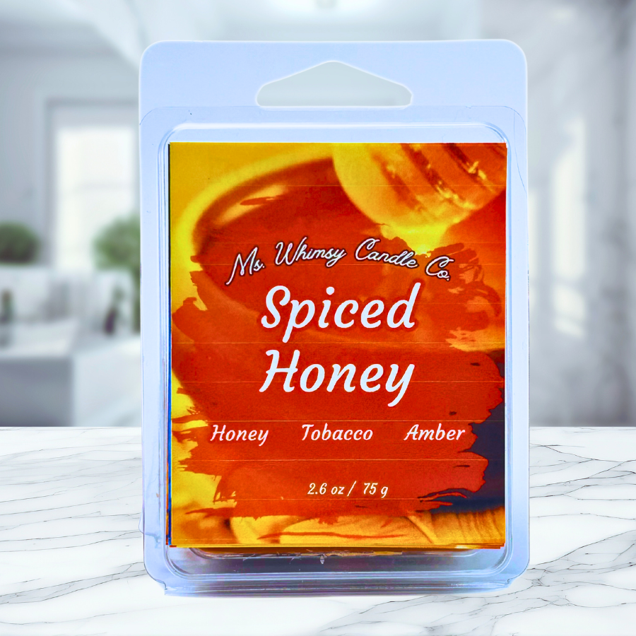 Spiced Honey | Spiced Honey, Tobacco Leaves, & Dark Musk Scented Wax Melt | Warm & Woodsy