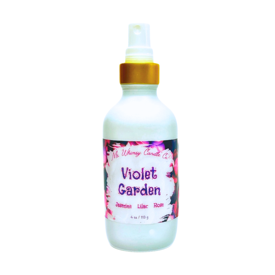 Violet Garden | Jasmine, Lilac, & Rose 4 oz Room & Linen Spray | Floral