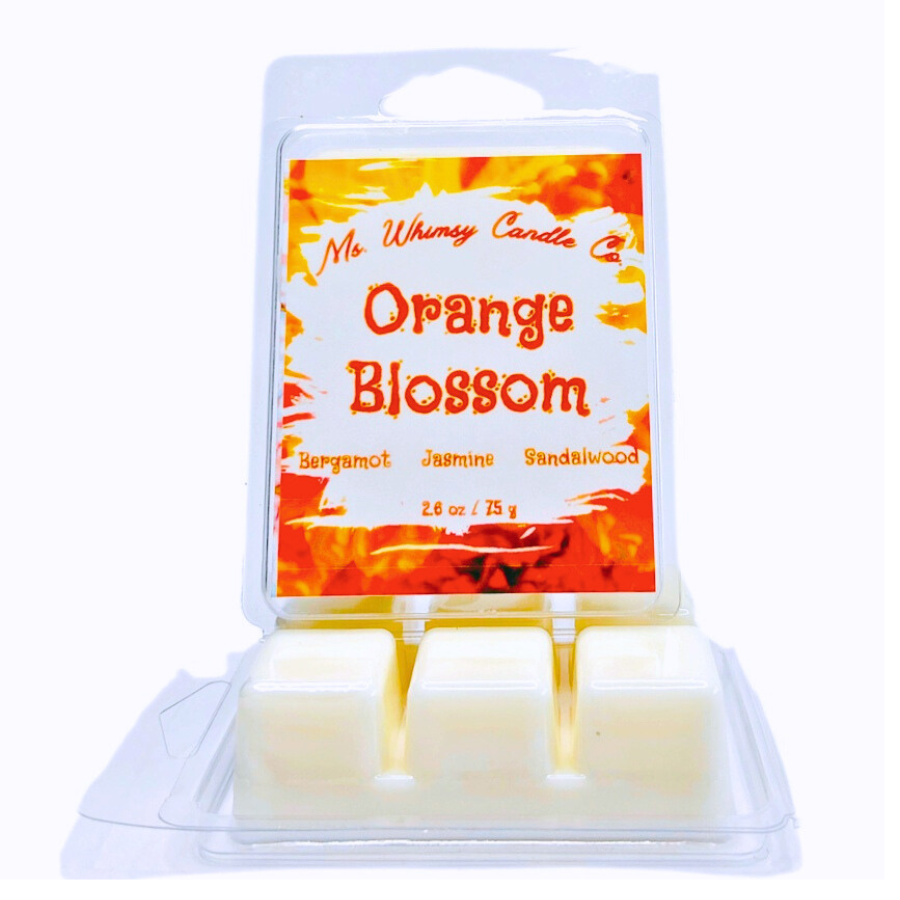 Orange Blossom | Bergamot, Sandalwood , & Jasmine Scented Wax Melt | Floral & Woodsy
