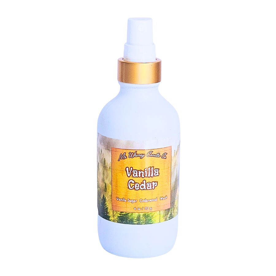 Vanilla Cedar | Vanilla Sugar & Cedarwood |4 oz Room & Linen Spray | Sweet & Woody | Fine Mist | Cozy Fall Aroma