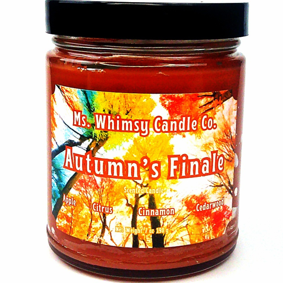 Autumn's Finale | Spiced Apple & Cedarwood 9 oz Scented Candle | Warm & Woodsy | Cozy Fall Aroma
