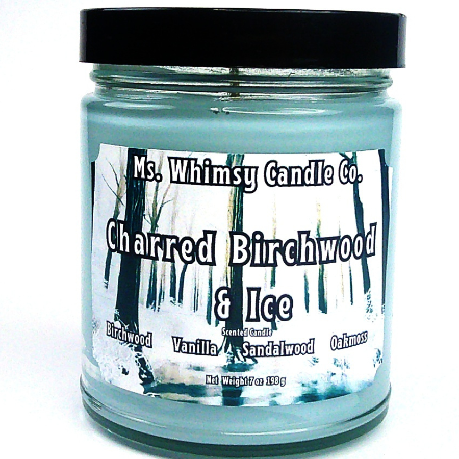 Charred Birchwood & Ice | Birch & Vanilla 9 oz Scented Candle | Earthy Woods & Sweet Vanilla | Cozy Fall Aroma