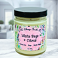 White Sage & Citrus | Sage, White Musk, & Lemon-Lime  9 oz Scented Candle | Fresh & Clean