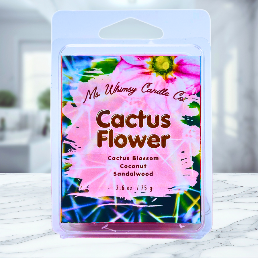 Cactus Flower | Cactus Blossom & Coconut  Scented Wax Melt | Fresh & Floral