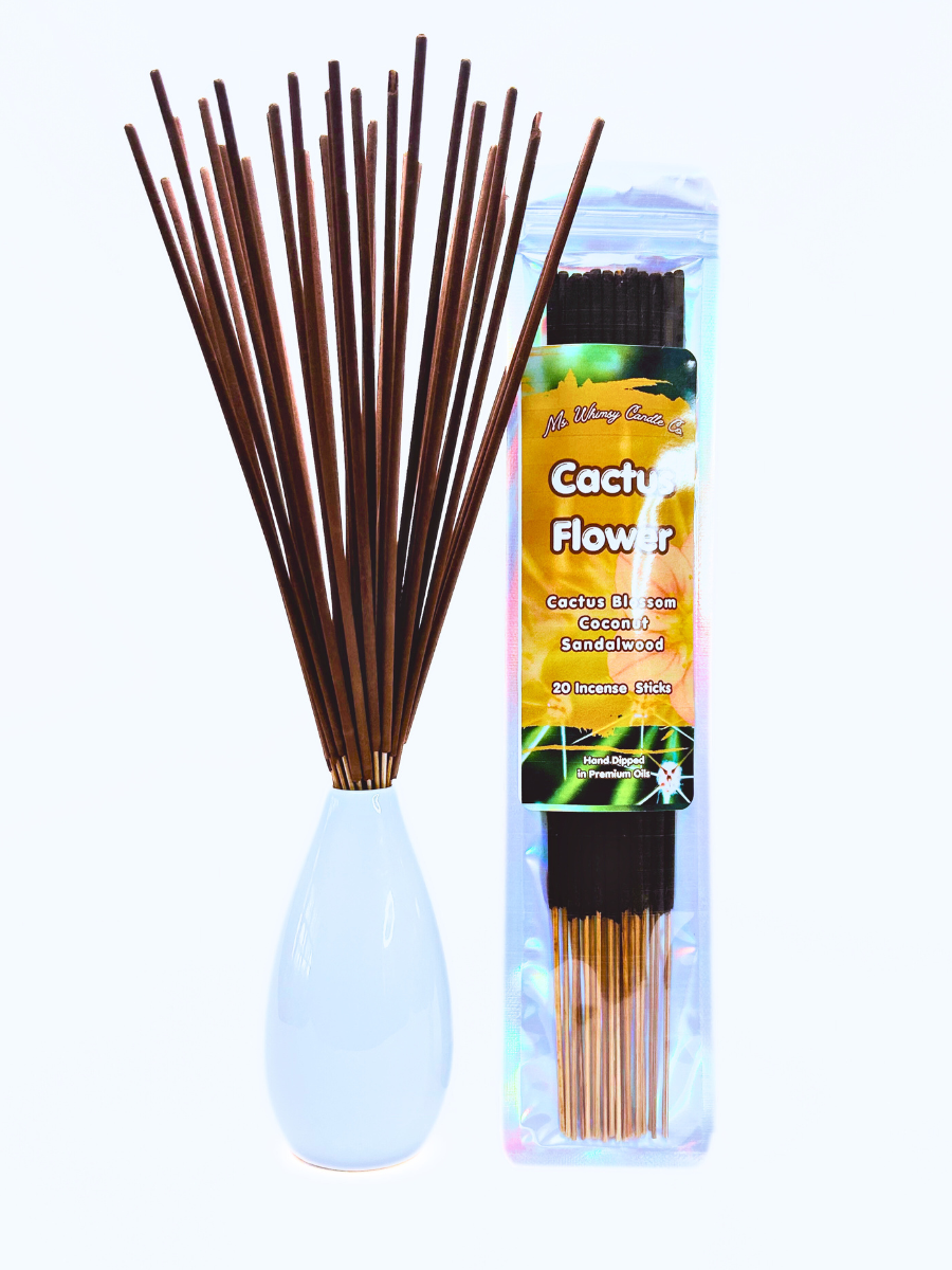 Cactus Flower Incense Sticks | Cactus Blossom  & Coconut | Fresh & Floral | Highly Fragrant | Low Smoke | Clean Burn
