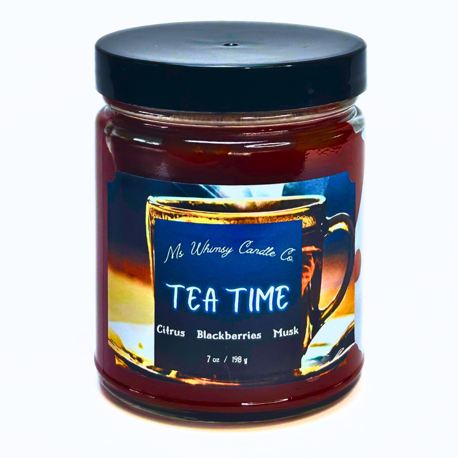 Tea Time | Black Tea & Black Currant 9 oz Scented Candle | Fruity & Crisp