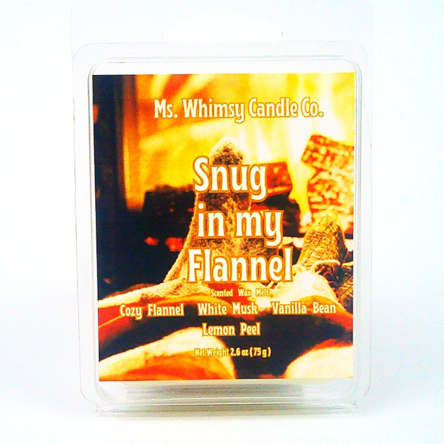Snug in my Flannel | White Musk & Vanilla Bean Scented Wax Melt | Warm & Soothing | Winter Fragrance
