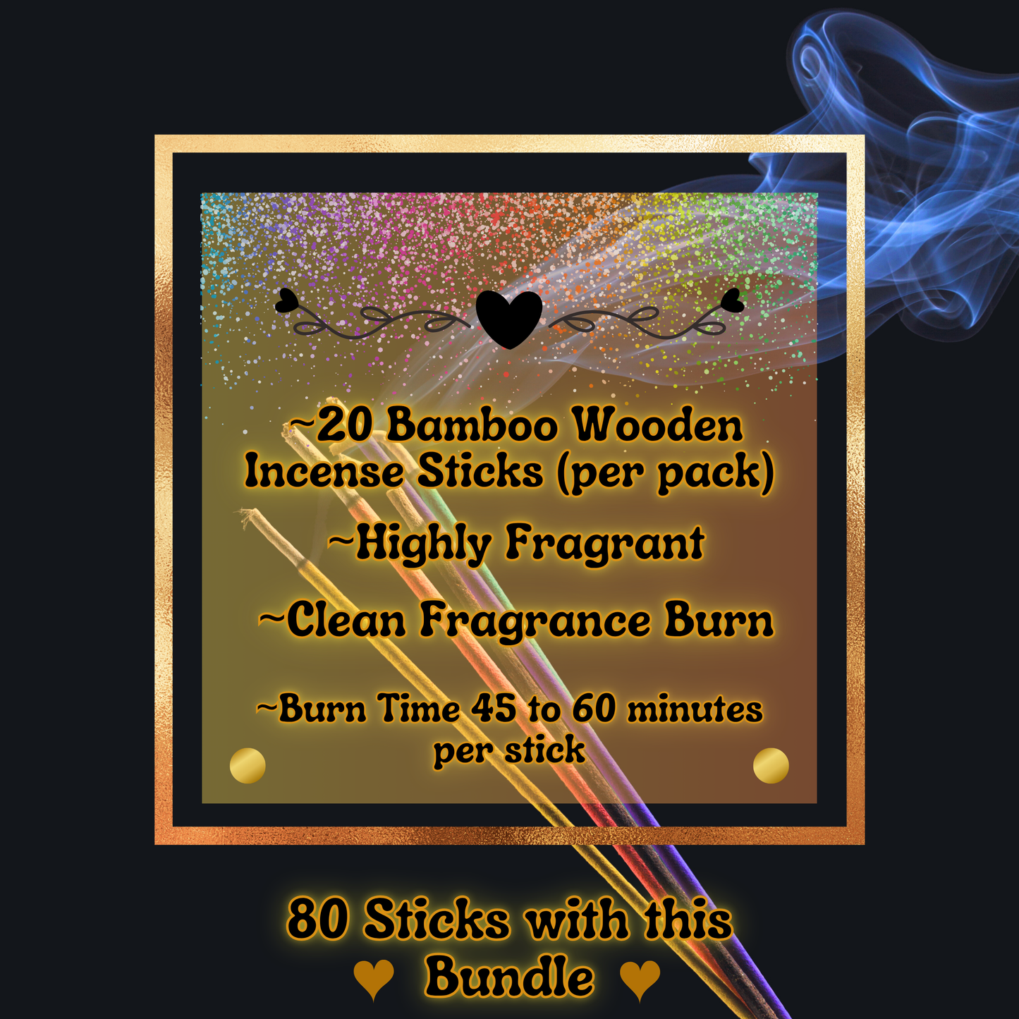 Whimsy Incense Combo | Pick 4 Bundle | Highly Fragrant | Low Smoke | Clean Burn