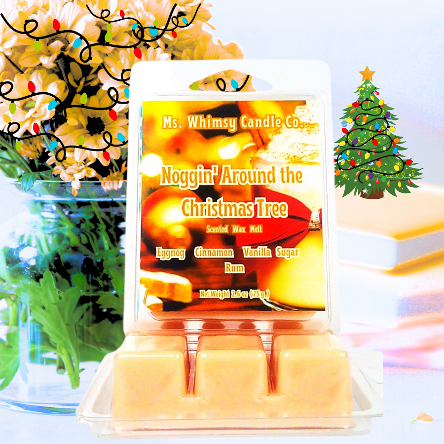 Noggin' Around the Christmas Tree | Vanilla Sugar, Rum, & Cinnamon Scented Wax Melt | Sweet & Warm | Winter Fragrance