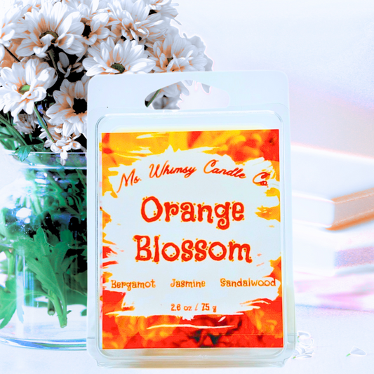 Orange Blossom | Bergamot, Sandalwood , & Jasmine Scented Wax Melt | Floral & Woodsy