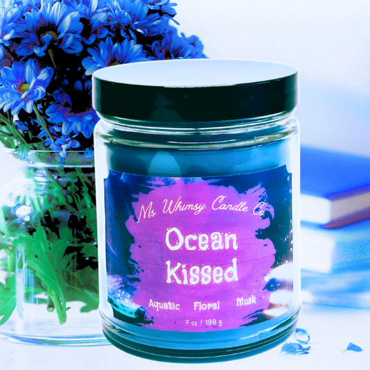 Ocean Kissed | Spicy Floral  & Sea Salt  9 oz Scented Candle | Aquatic & Floral