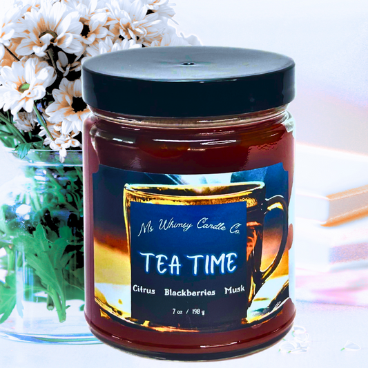 Tea Time | Black Tea & Black Currant 9 oz Scented Candle | Fruity & Crisp