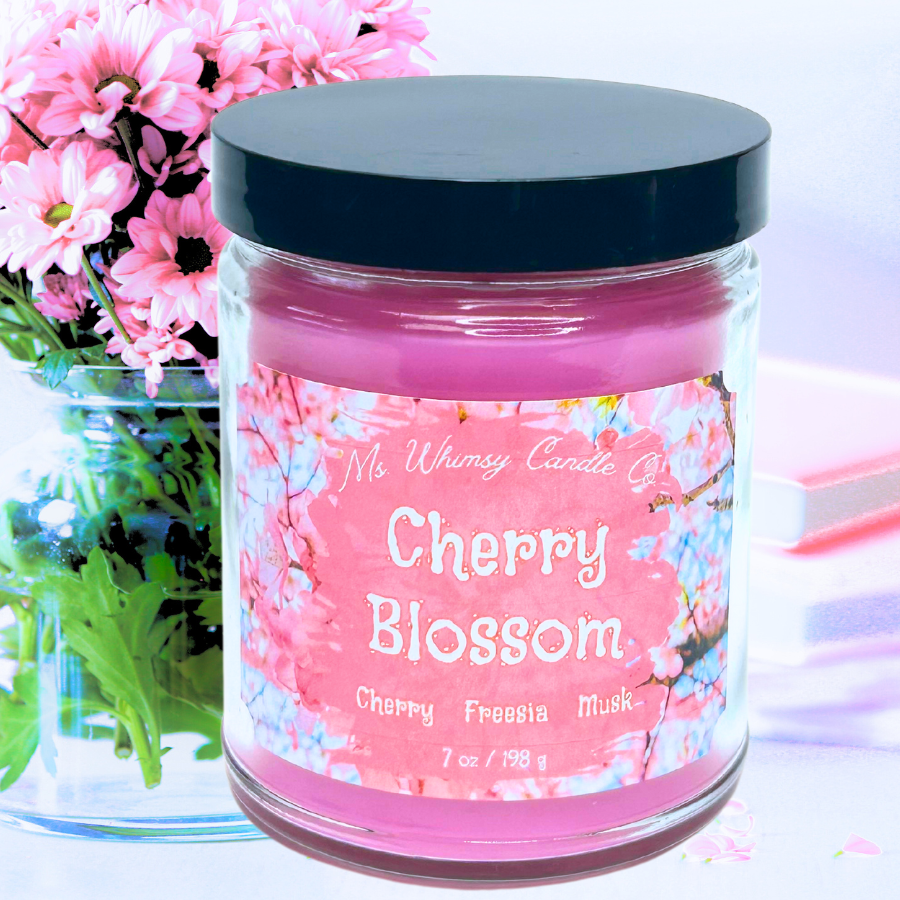 Cherry Blossom |   Freesia, Sandalwood, & Cherry Blosssom  9 oz Scented Candle | Soft Floral
