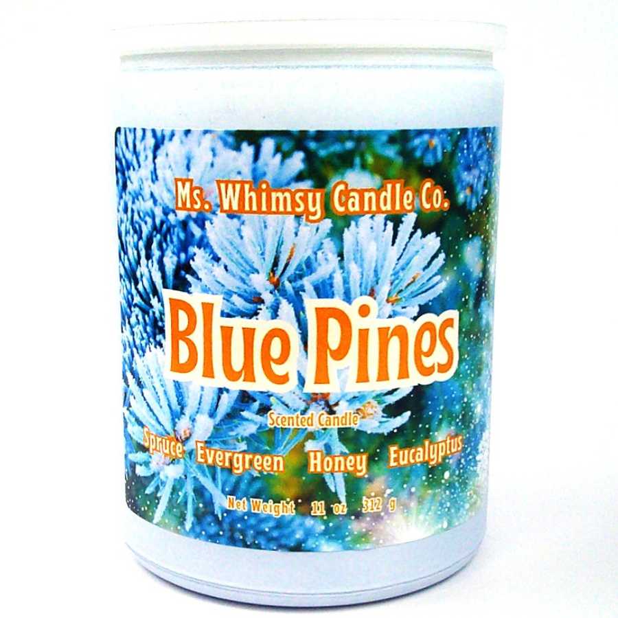 Blue Pines | Spruce, Evergreen, & Spiced Honey | 12 oz Scented Candle | Earthy & Warm | Winter Fragrance