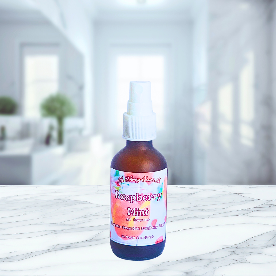 Raspberry Mint 2 oz Room & Linen Spray | Raspberry  Sweet Mint  Lemon | Floral Fruity | Fine Mist | Cozy Fall Aroma