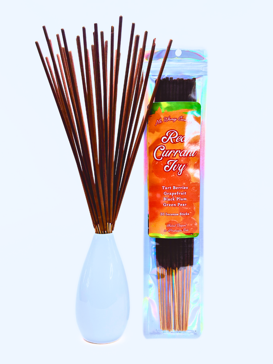 Red Currant Ivy Incense Sticks | Pink Grapefruit , Pear, & Red Currants | Fruity & Tart | Highly Fragrant | Low Smoke | Clean Burn