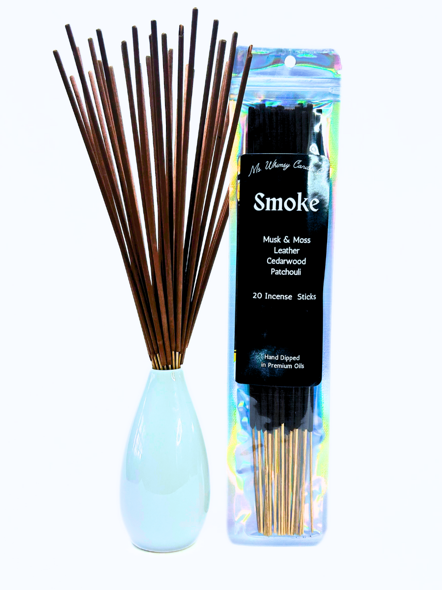 Smoke Incense Sticks | Moss, Musk, & Cedarwood | Earthy & Smokey | Highly Fragrant | Low Smoke | Clean Burn