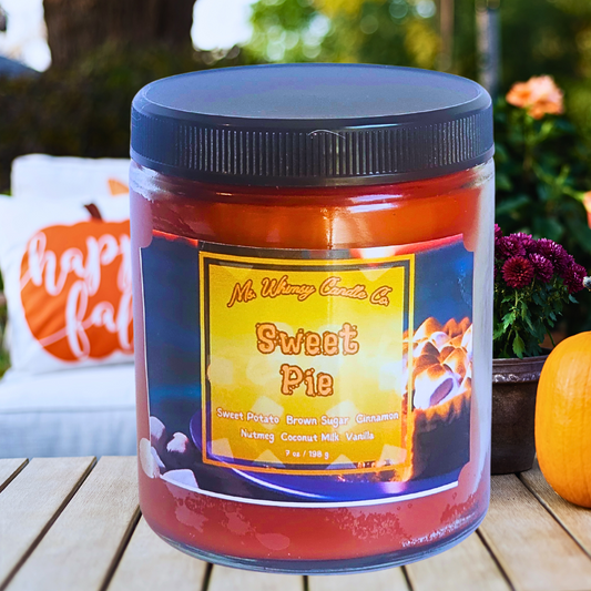 Sweet Pie | Sweet Potato  Brown Sugar  Cinnamon Sticks  Nutmeg  |  9 oz Scented Candle | Sweet Spiced Warming | Cozy Fall Aroma