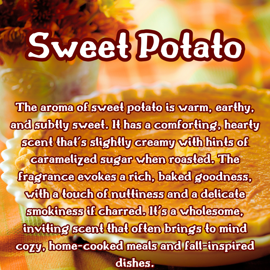 Sweet Pie | Sweet Potato  Brown Sugar  Cinnamon Sticks  Nutmeg  |  9 oz Scented Candle | Sweet Spiced Warming | Cozy Fall Aroma