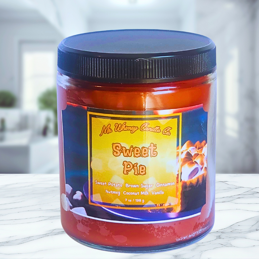 Sweet Pie | Sweet Potato  Brown Sugar  Cinnamon Sticks  Nutmeg  |  9 oz Scented Candle | Sweet Spiced Warming | Cozy Fall Aroma
