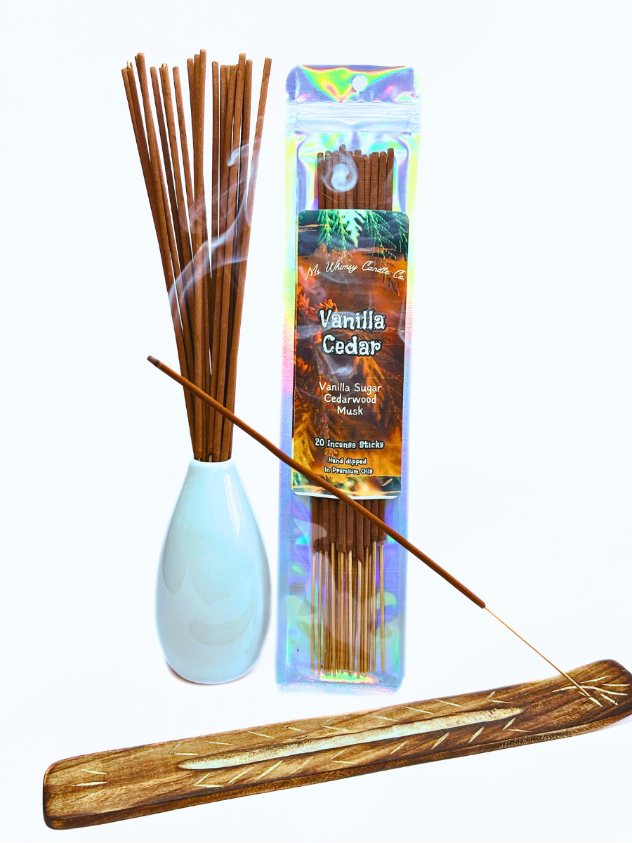 Vanilla Cedar | Vanilla Sugar & Cedarwood  Incense Sticks | Sweet & Woody | Highly Fragrant | Low Smoke| Clean Burn