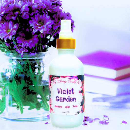 Violet Garden | Jasmine, Lilac, & Rose 4 oz Room & Linen Spray  | Floral