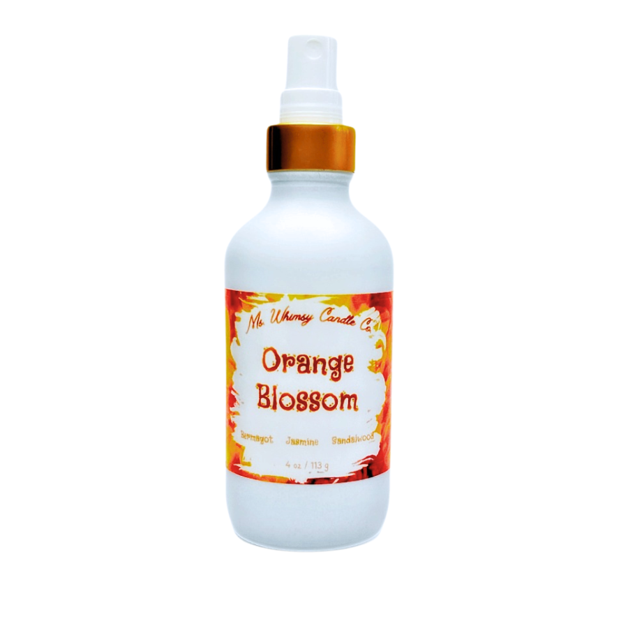 Orange Blossom | Bergamot, Sandalwood , & Jasmine 4 oz Room & Linen Spray | Floral & Woodsy