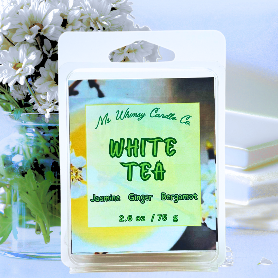 White Tea | Ginger, Lemon, & Jasmine Scented Wax Melt | Fruity & Floral