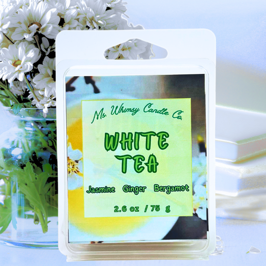 White Tea | Ginger, Lemon, & Jasmine Scented Wax Melt | Fruity & Floral