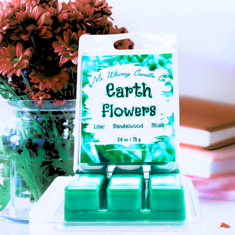 Earth Flowers | Lilac, Sandalwood, & Sweet Musk Scented Wax Melt | Fresh Sweet Floral