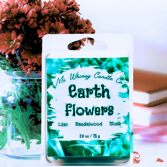 Earth Flowers | Lilac, Sandalwood, & Sweet Musk Scented Wax Melt | Fresh Sweet Floral
