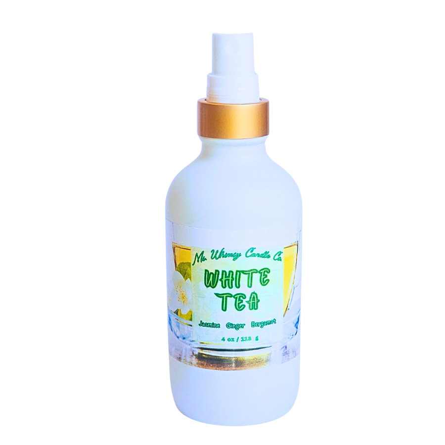 White Tea | Ginger Jasmine  Lemon | 4 oz Room & Linen Spray| Fruity & Floral | Fine Mist | Cozy Fall Aroma